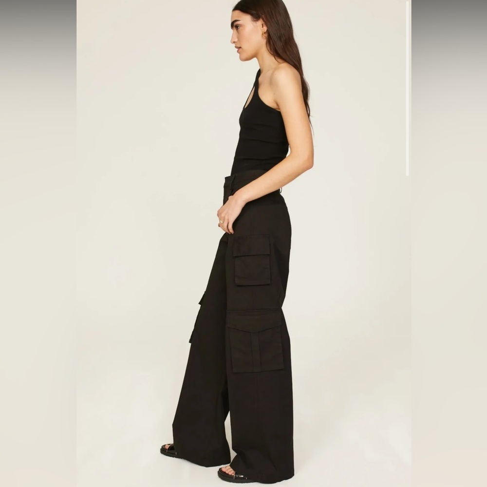 Favorite Daughter Black Cargo Pants cotton size 14 - Picture 4 of 14